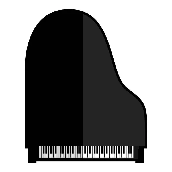 Isolée icône piano — Image vectorielle