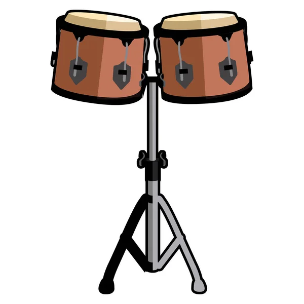 Isolated pair of drums — Stock Vector