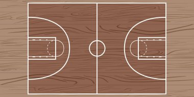 Ahşap basketbol alan