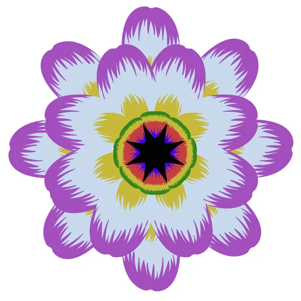 Ізольована кольорові квітка — стоковий вектор