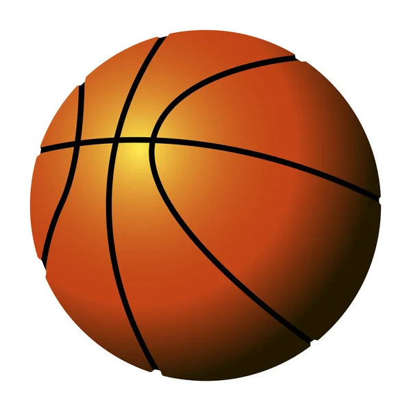 孤立したバスケットボールボール — ストックベクタ