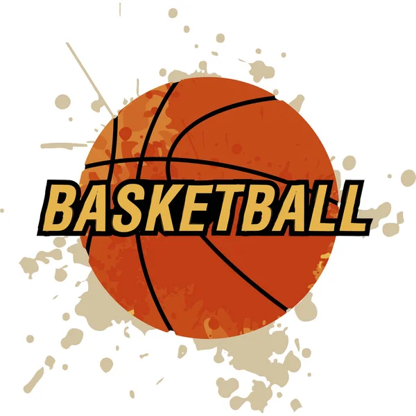 Emblema de baloncesto aislado — Vector de stock