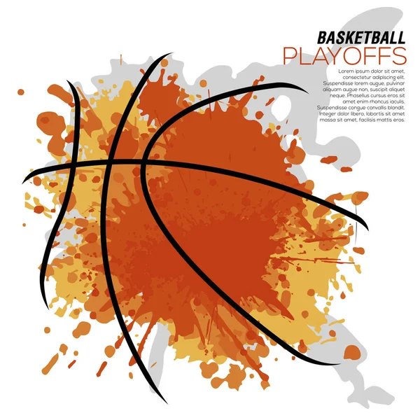 Emblème isolé de basket-ball — Image vectorielle