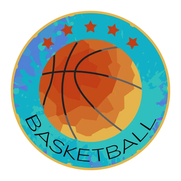 Vereinzeltes Basketball-Emblem — Stockvektor