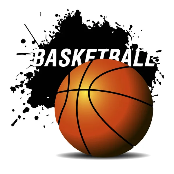 Emblema di basket isolato — Vettoriale Stock