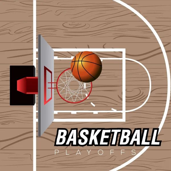 Filet de basket isolé — Image vectorielle