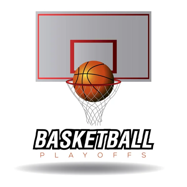 Filet de basket isolé — Image vectorielle