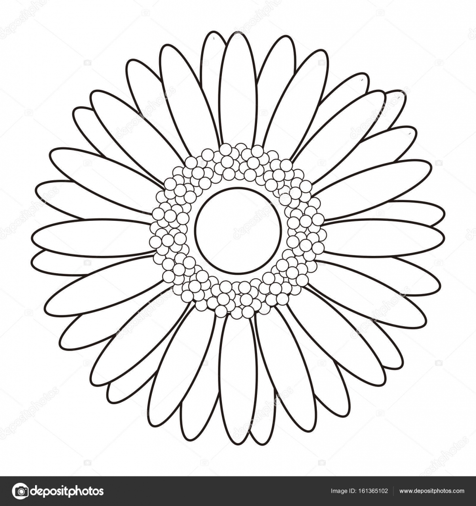 Isolated flower outline — Stock Vector © LAUDiseno #161365102