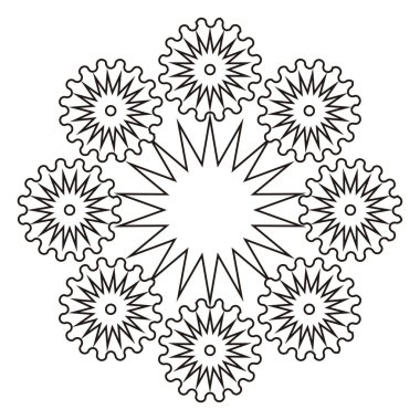 İzole çiçek anahat