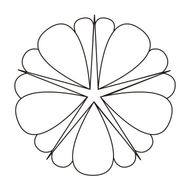 İzole çiçek anahat