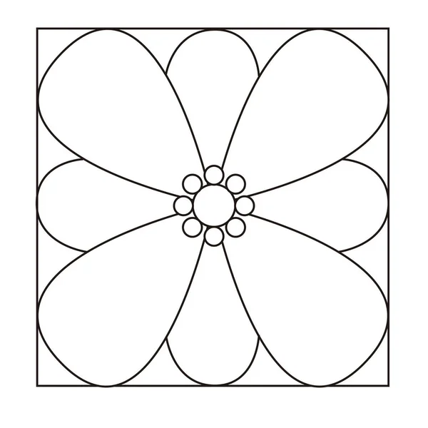 Esboço isolado da flor — Vetor de Stock