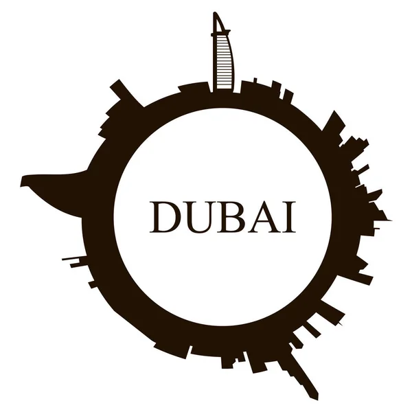 Dubai Skyline aislado — Vector de stock