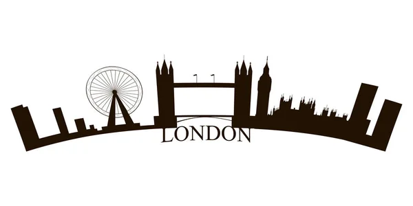 Aislado horizonte de Londres — Vector de stock