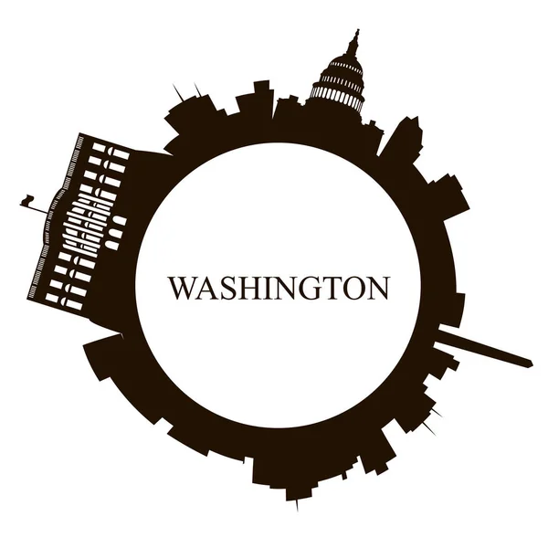 Elszigetelt Washington skyline — Stock Vector