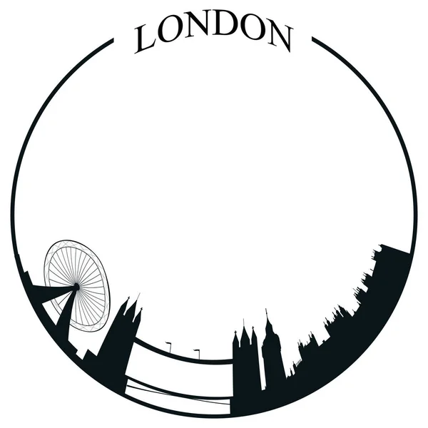 Skyline Londres isolado — Vetor de Stock