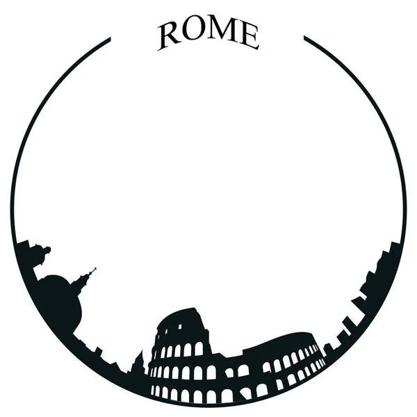 Roma isolada Skyline — Vetor de Stock