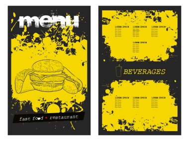 Retro menü tasarımı