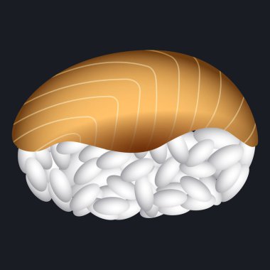 İzole suşi yiyecek