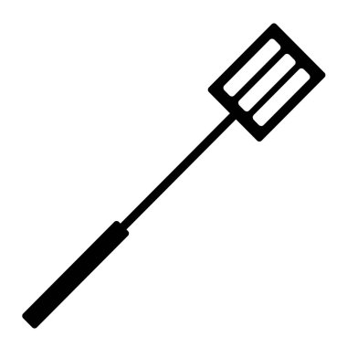 İzole siyah spatula