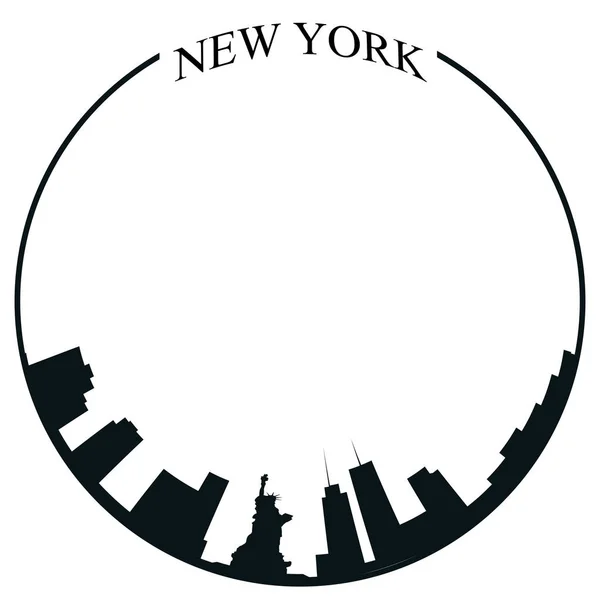 Isolerade New Yorks skyline — Stock vektor