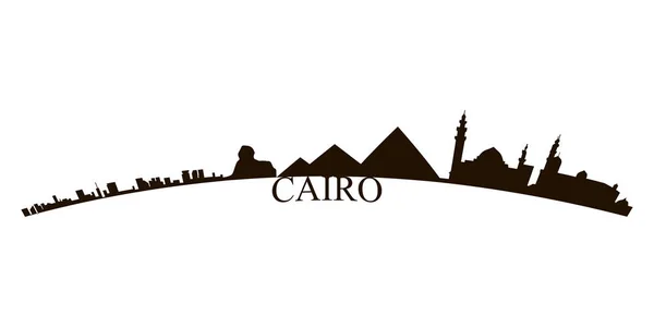 Geïsoleerde Cairo skyline — Stockvector