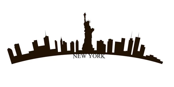 Elszigetelt New York city skyline — Stock Vector