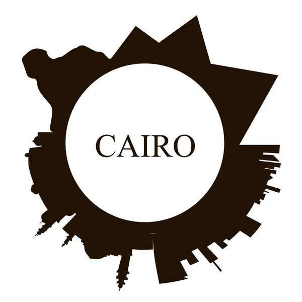 Izolované Káhira Panorama — Stockový vektor