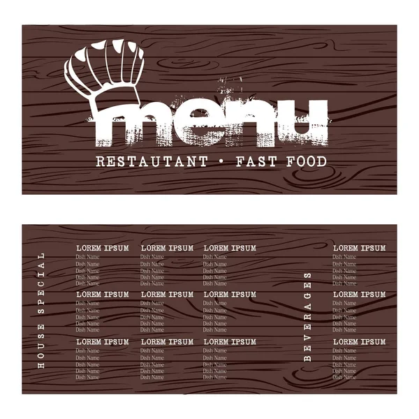 Conception de menu rétro — Image vectorielle