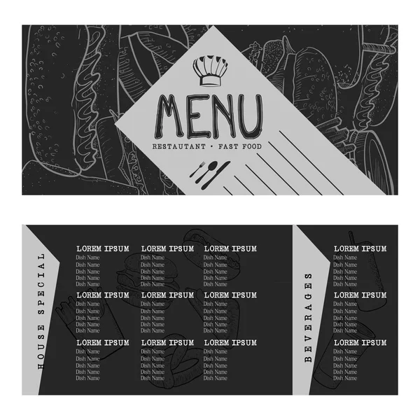 Design de menu retrô — Vetor de Stock