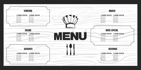 Design de menu retrô — Vetor de Stock