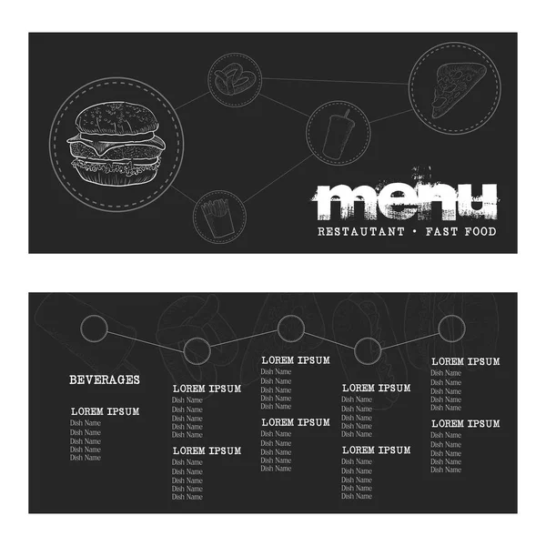 Retro menu ontwerp — Stockvector
