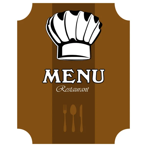 Isolated menu label — Stock Vector