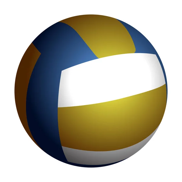 Balón de voleibol aislado — Vector de stock