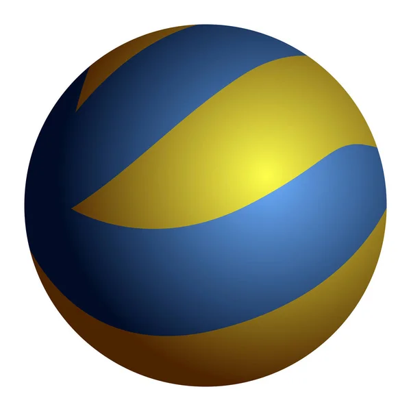 Balón de voleibol aislado — Vector de stock