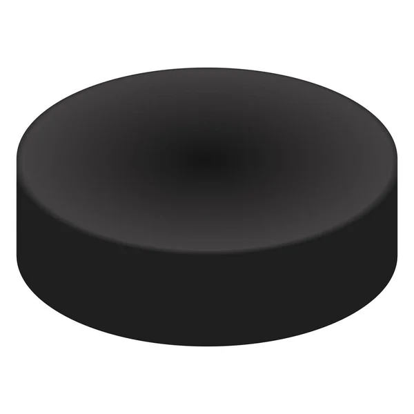 Disco aislado de hockey sobre hielo — Vector de stock