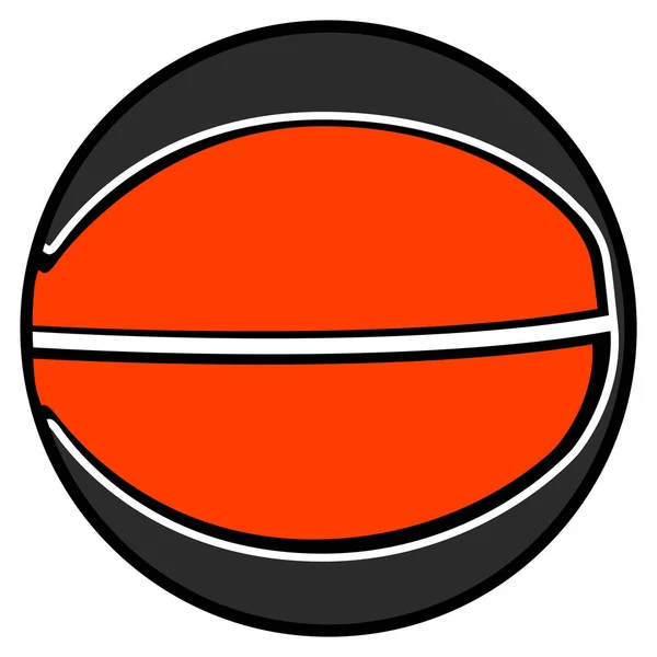 Balón de baloncesto aislado — Vector de stock