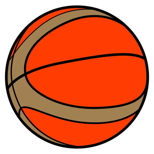 Balón de baloncesto aislado — Vector de stock