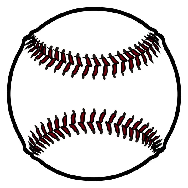 Bola de beisebol isolada —  Vetores de Stock