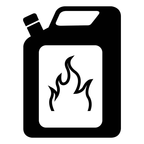 Isolated bottle of flammable gas — Stock Vector