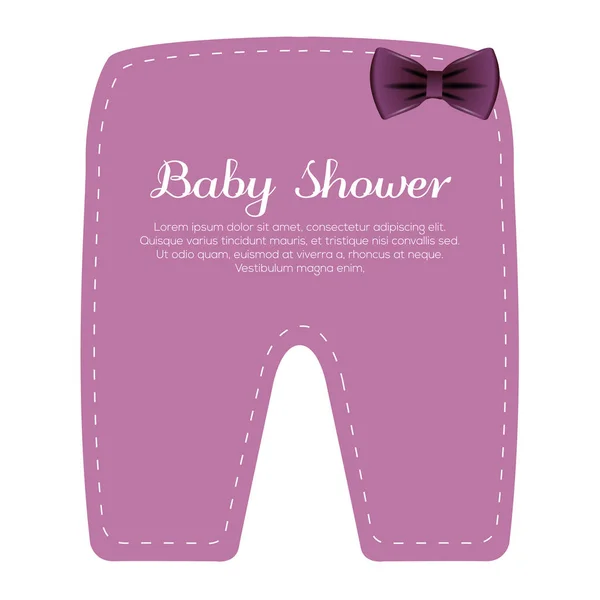 Étiquette isolée de douche pour bébé — Image vectorielle