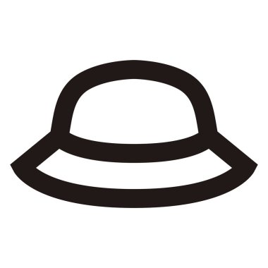 İzole plaj şapka anahat