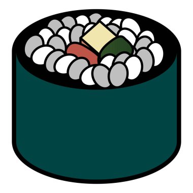 İzole suşi yiyecek