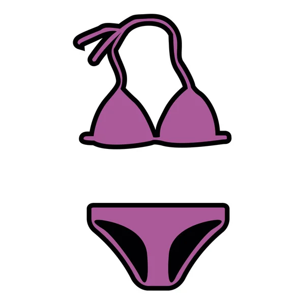 Isolated women swimsuit — Stock Vector