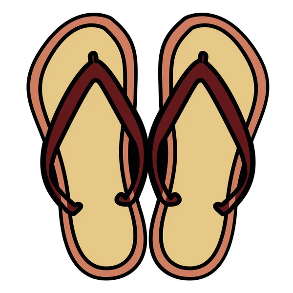 Coppia isolata di sandali — Vettoriale Stock