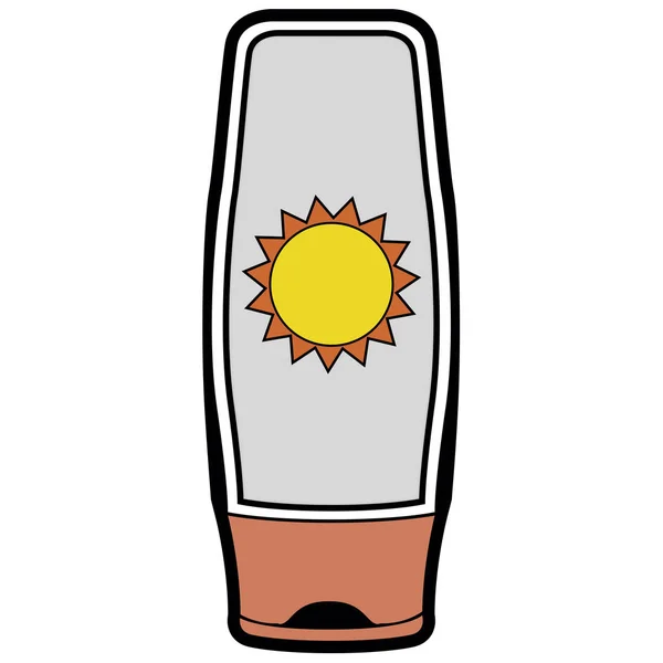 Ikona na białym tle ochrony przeciwsłonecznej — Wektor stockowy