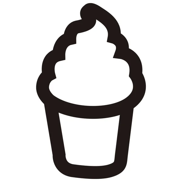 Esquema de helado aislado — Vector de stock