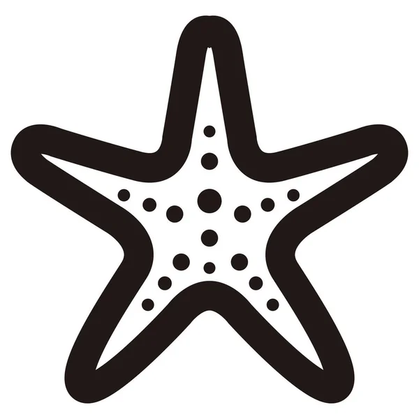 Isolated seastar outline — Stock Vector