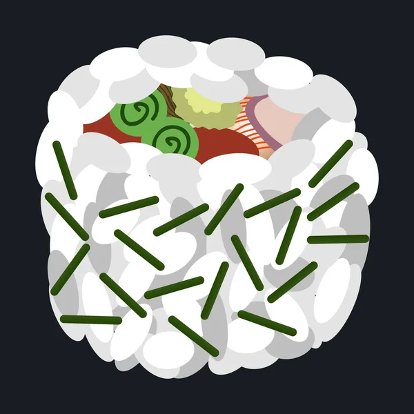 Izolované sushi jídlo — Stockový vektor
