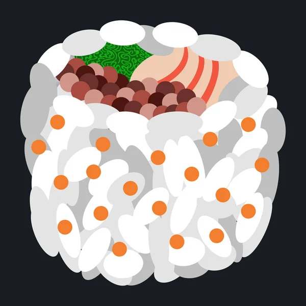 Elszigetelt sushi ételek — Stock Vector