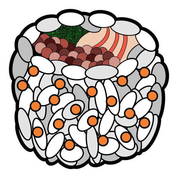 孤立的寿司食品 — 图库矢量图片